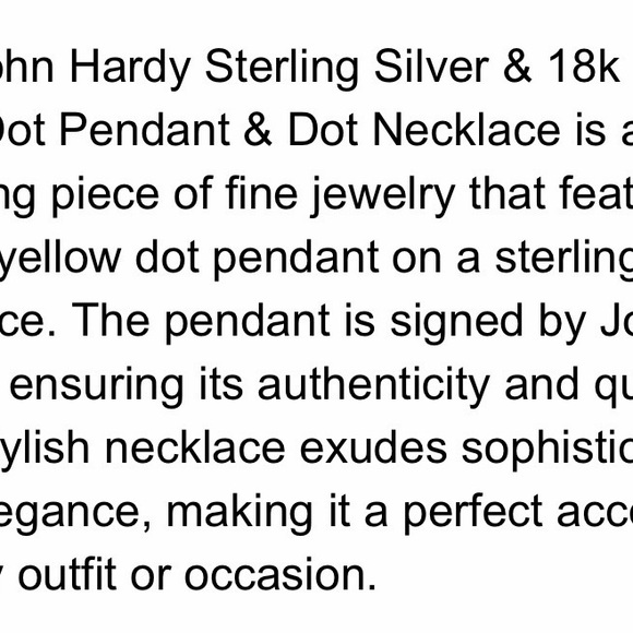 John Hardy Dot Enhancer/Pendant 18k/925 - Picture 4 of 5